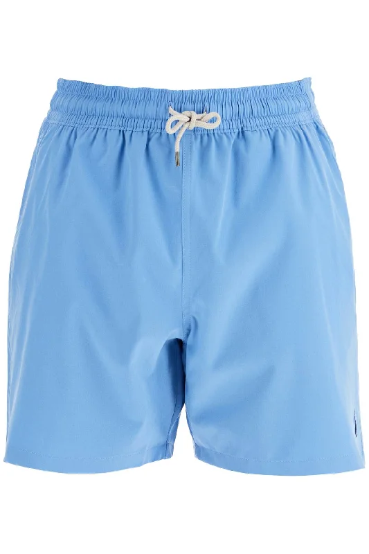 Polo Ralph Lauren Men's blue Recycled Polyester Swim Trunks With Embroide Logo