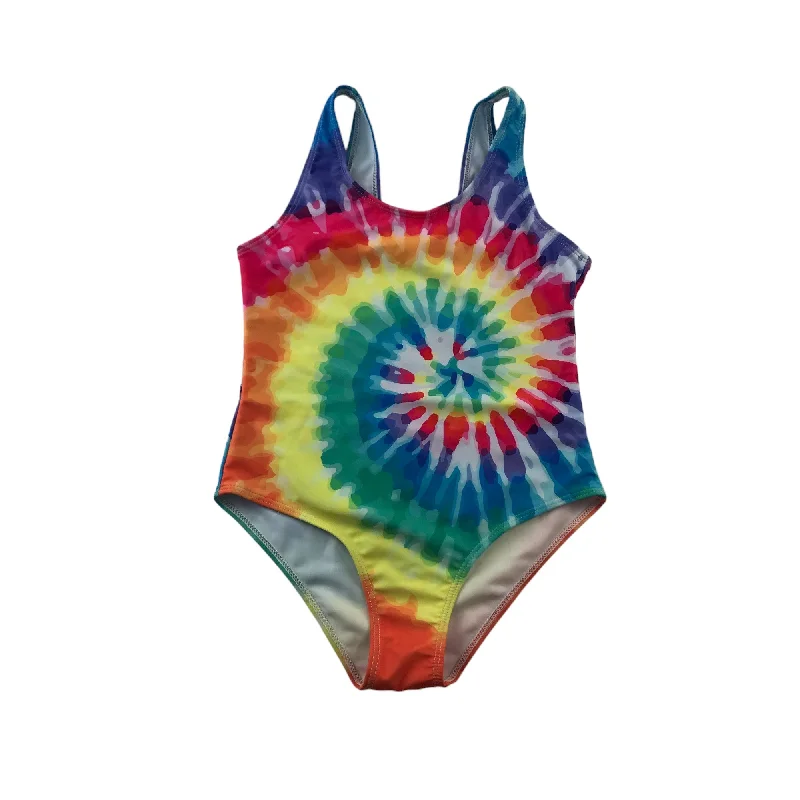 Shein Swimsuit Age 9-10 Multicolour Tie Dye One Piece Cossie