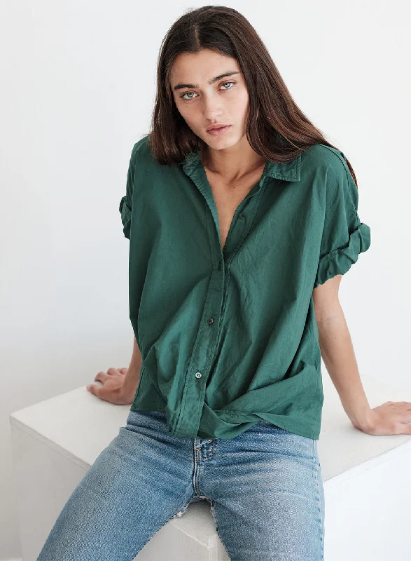 Short Sleeve Twist Shirt in Rainforest