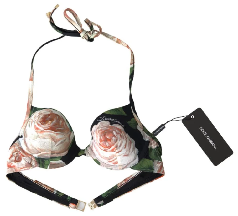 Dolce & Gabbana Floral Elegance Elastic Bikini Women's Top