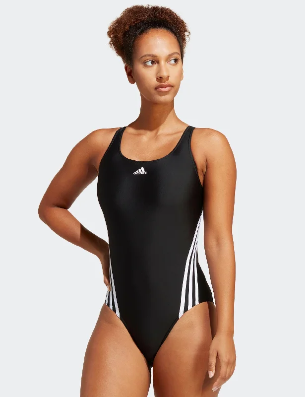 3-Stripes Swimsuit - Black/White