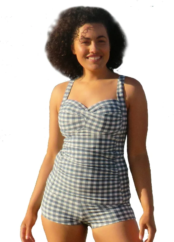 Gingham Tankini - Denim