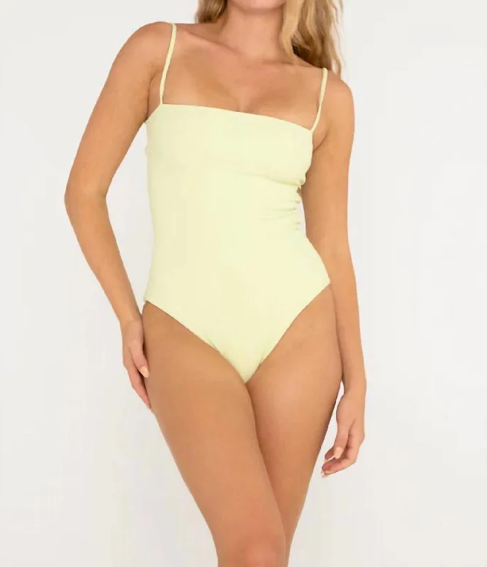 Luna Bikini In Lime Ribbed