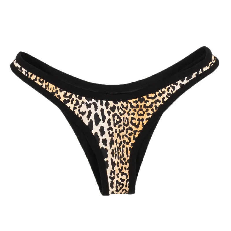 Reine Olga Leopard Wilson Bikini Bottoms - Black/Orange