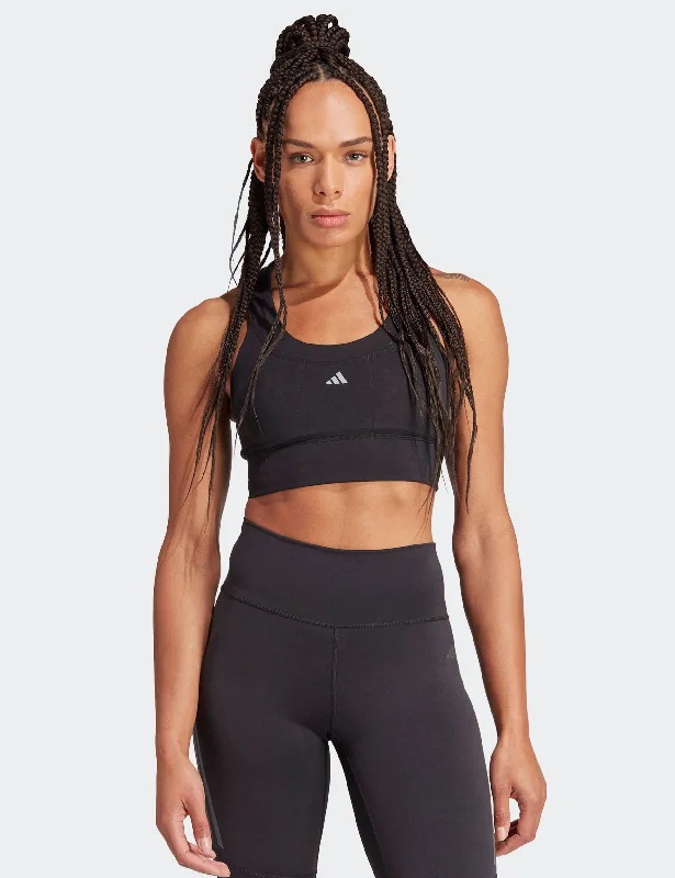 Run Pocket Medium-Support Bra - Black