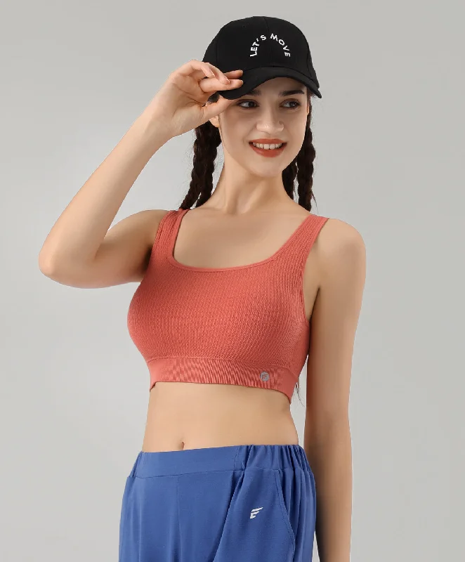 Energized Digital Daydream Seamless Square-Neck Sports Bra