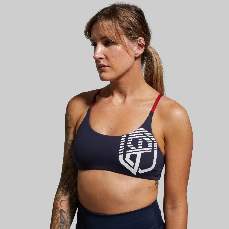 Serenity Sports Bra (Brand Strength-Navy)