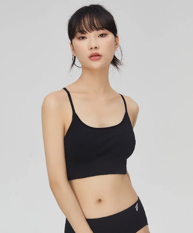 Energized Soulful Seamless Waffle-Knit Sports Bra