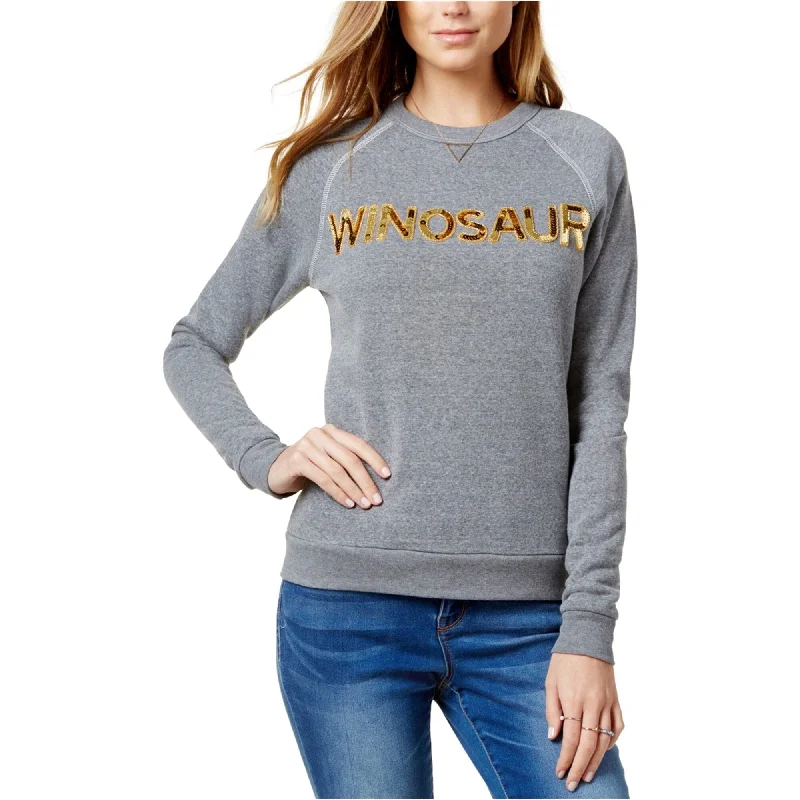 Bow & Drape Womens Winosaur Sweatshirt, Grey, Small