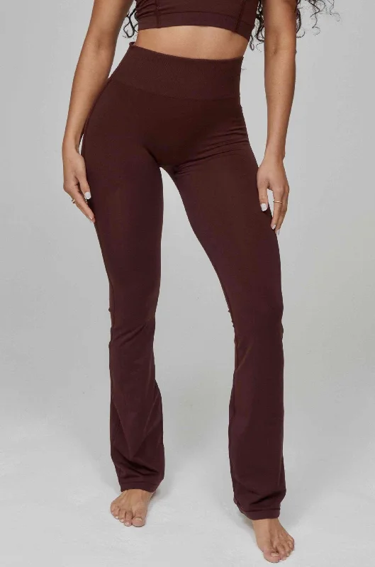 Butterluxe Contour Flared 7/8 Leggings - Bitter Chocolate