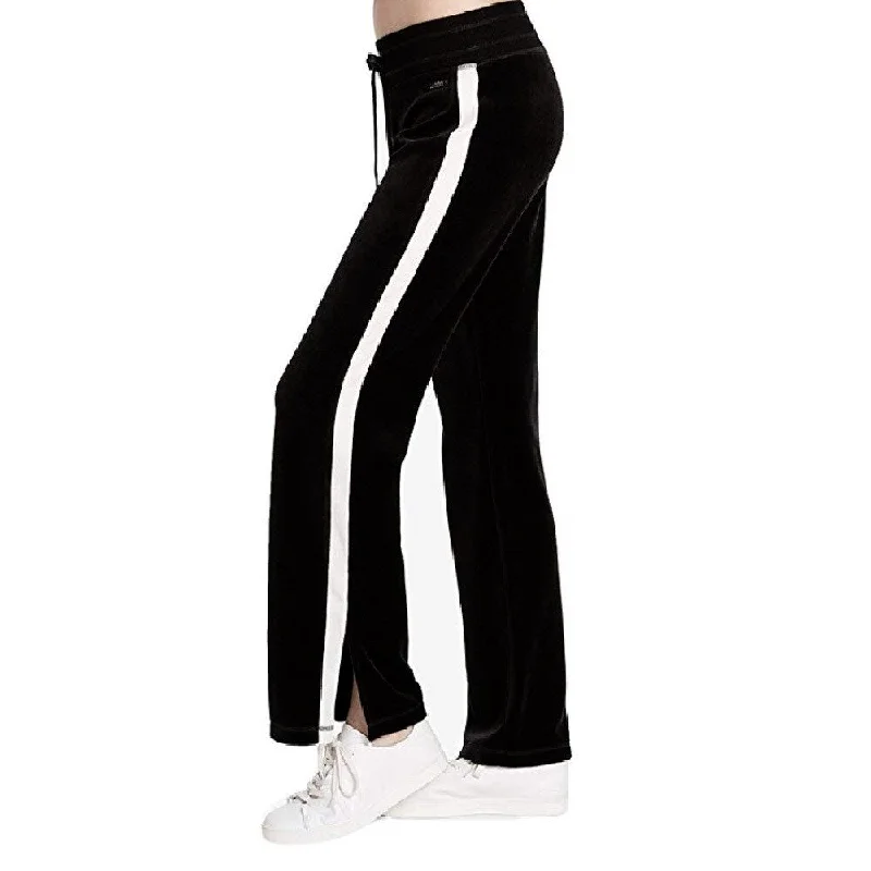 Calvin Klein Women's Performance Velour Jogger Track Pants Black Cloud Size Small