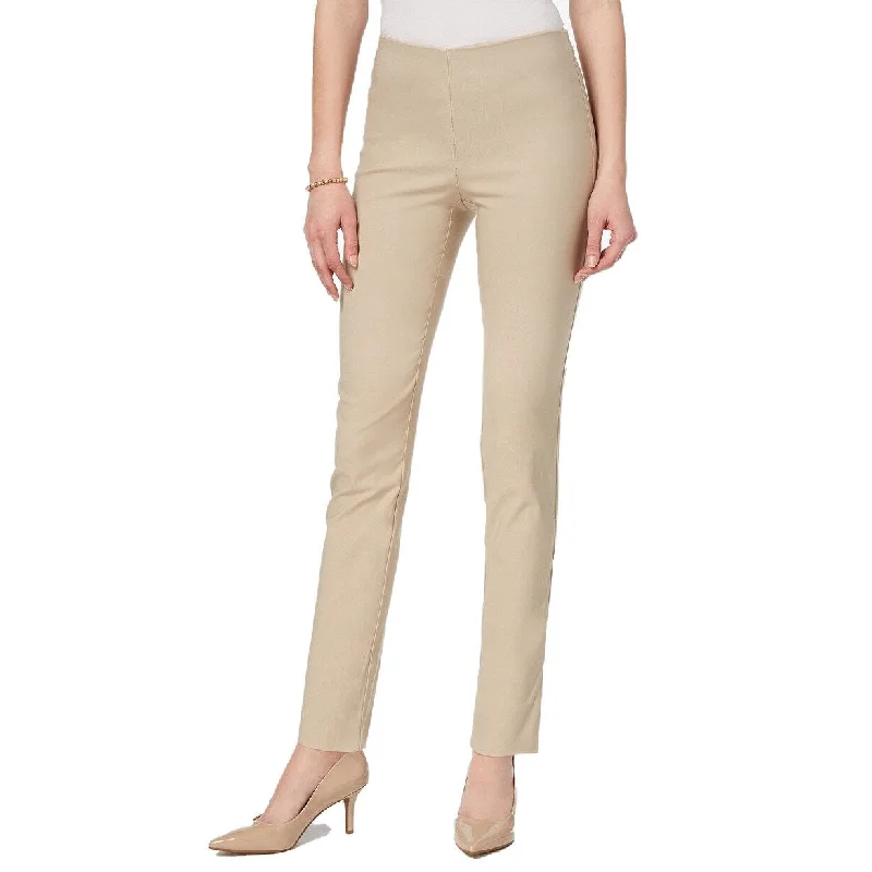 Charter Club Women's Chelsea Tummy Control Skinny-Leg Ankle Pants Beige Size 4 - 4"