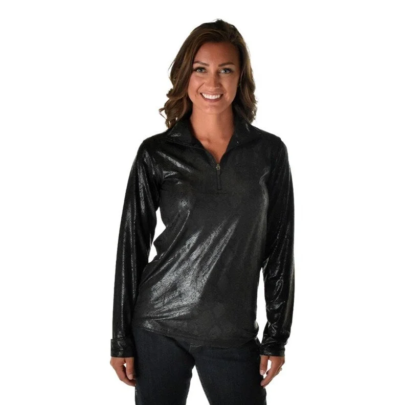 Cowgirl Tuff Western Sweatshirt Womens Cadet Logo Black 100722