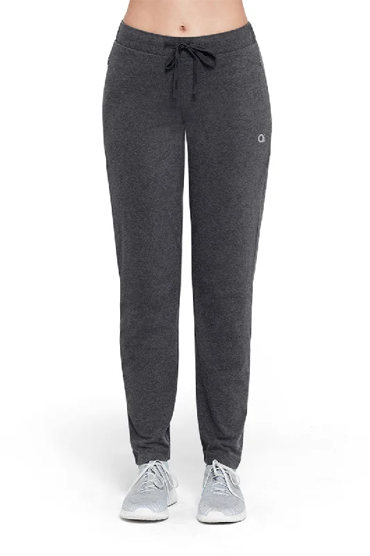 Essential Relaxed Full Length Pants - Gray Pinstripe Marl