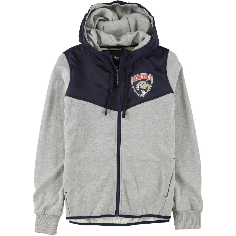 G-III Sports Womens Florida Panthers Hoodie Sweatshirt, Grey, Small