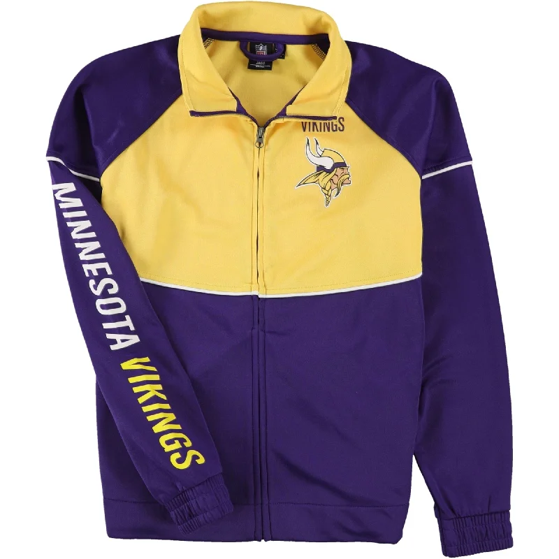 G-III Sports Womens Minnesota Vikings Track Jacket Sweatshirt, Purple, Medium