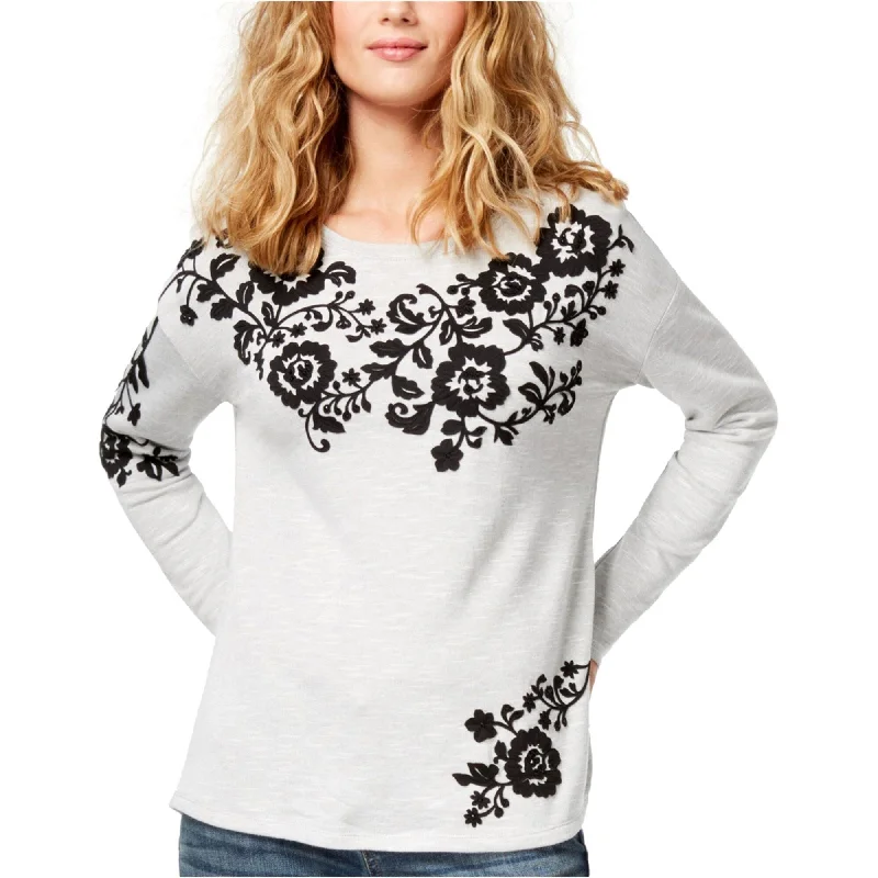 I-N-C Womens Embroidered Sweatshirt