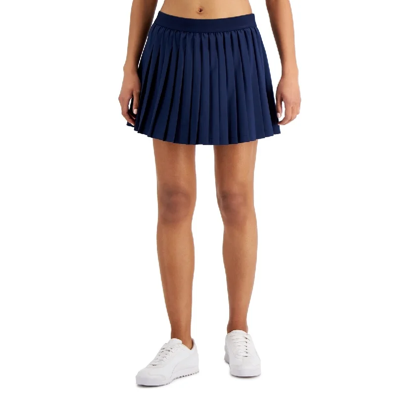 ID Ideology Women's Active Solid Pleated Skort Blue Size XX-Large - XXL