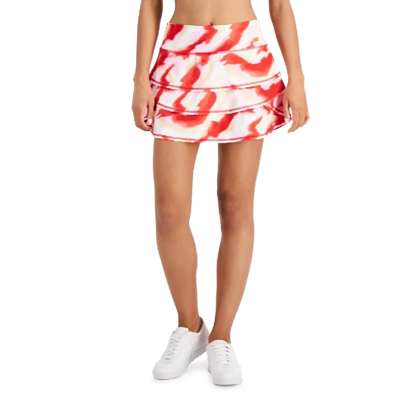 ID Ideology Women's Tornado Twist Printed Skort Red Size Medium - M