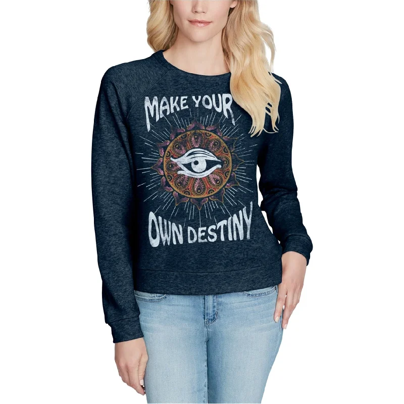 Jessica Simpson Womens Make Your Own Destiny Sweatshirt, Blue, Small