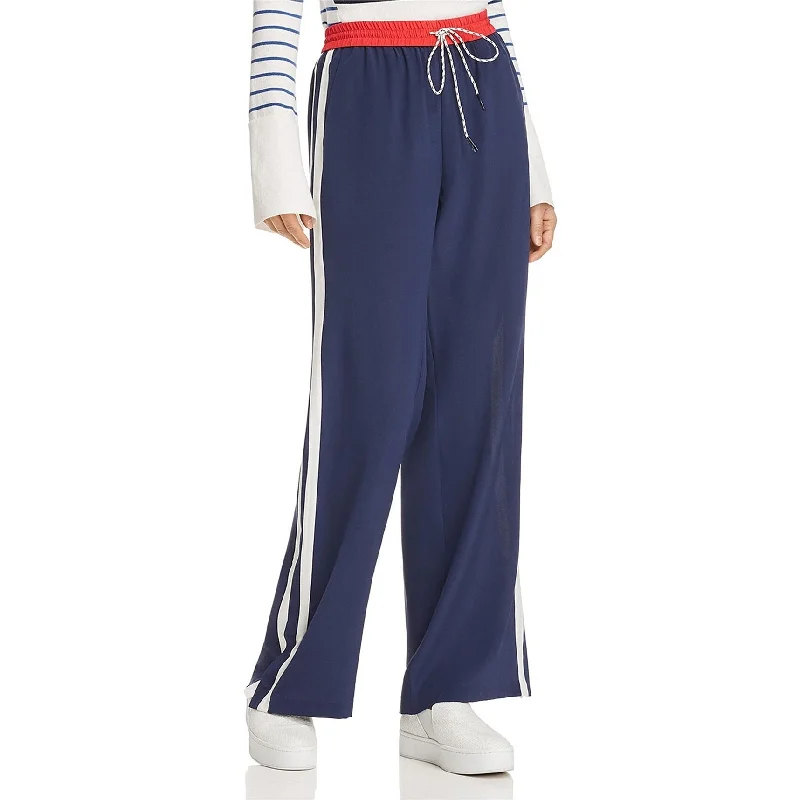 Joie Womens Stripe Athletic Track Pants, Blue, X-Small