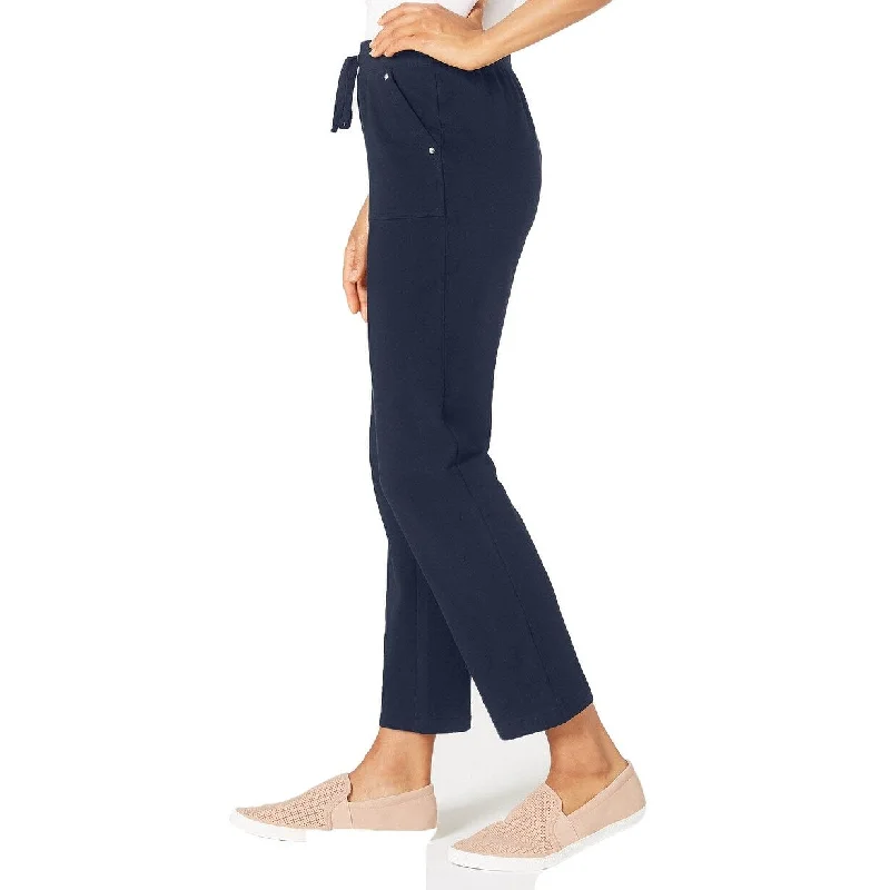 Karen Scott Women's French Terry Pants Navy Size Large