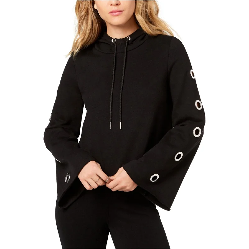 Kensie Womens Grommet-Sleeve Hoodie Sweatshirt