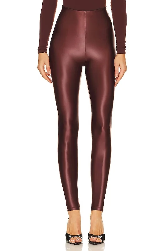 Matte Metallic Legging In Copper