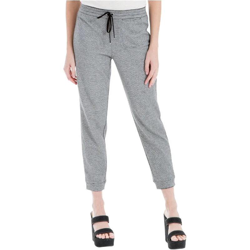 Max Studio London Womens Cropped Athletic Sweatpants, Grey, Small