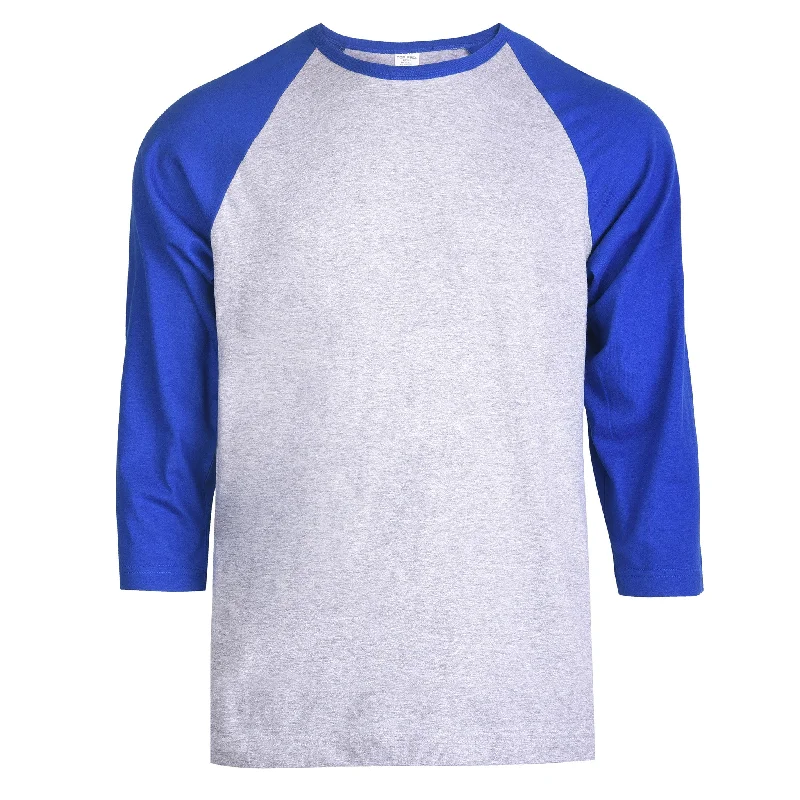 TOP PRO MEN'S 3/4 SLEEVE BASEBALL TEE (MBT001_RB/H.GR)