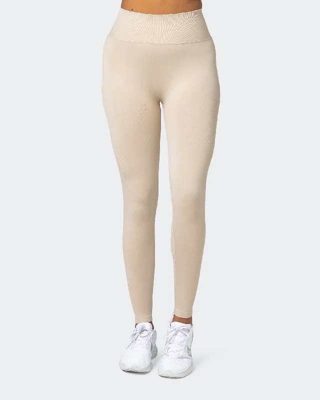 Seamless Full Length Leggings - Bone