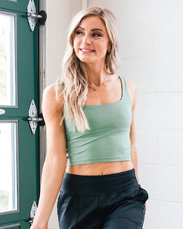 Nani Sage Laze Cropped Tank FINAL SALE