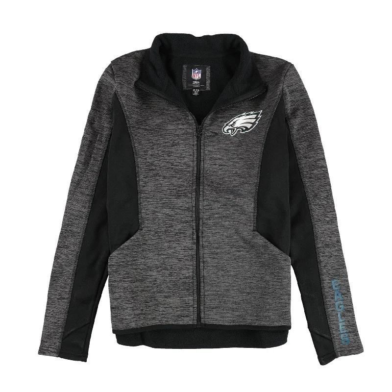 NFL Womens Philadelphia Eagles Track Jacket Sweatshirt, Grey, X-Large