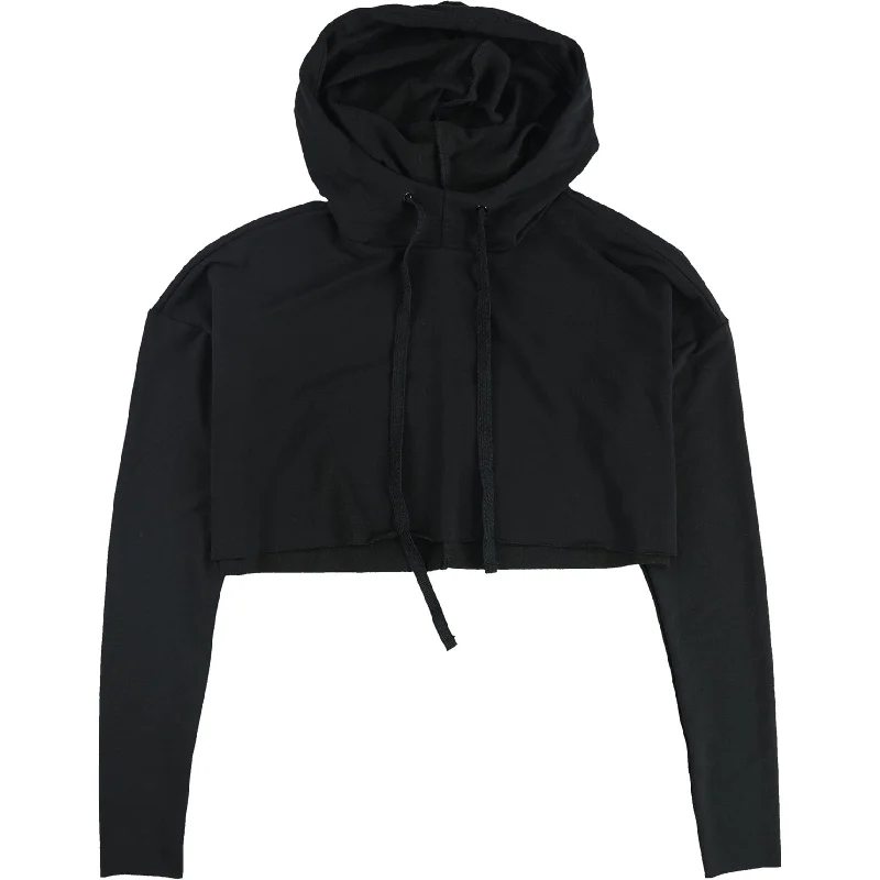 Reebok Womens Dance Cropped Hoodie Sweatshirt, Black, Small