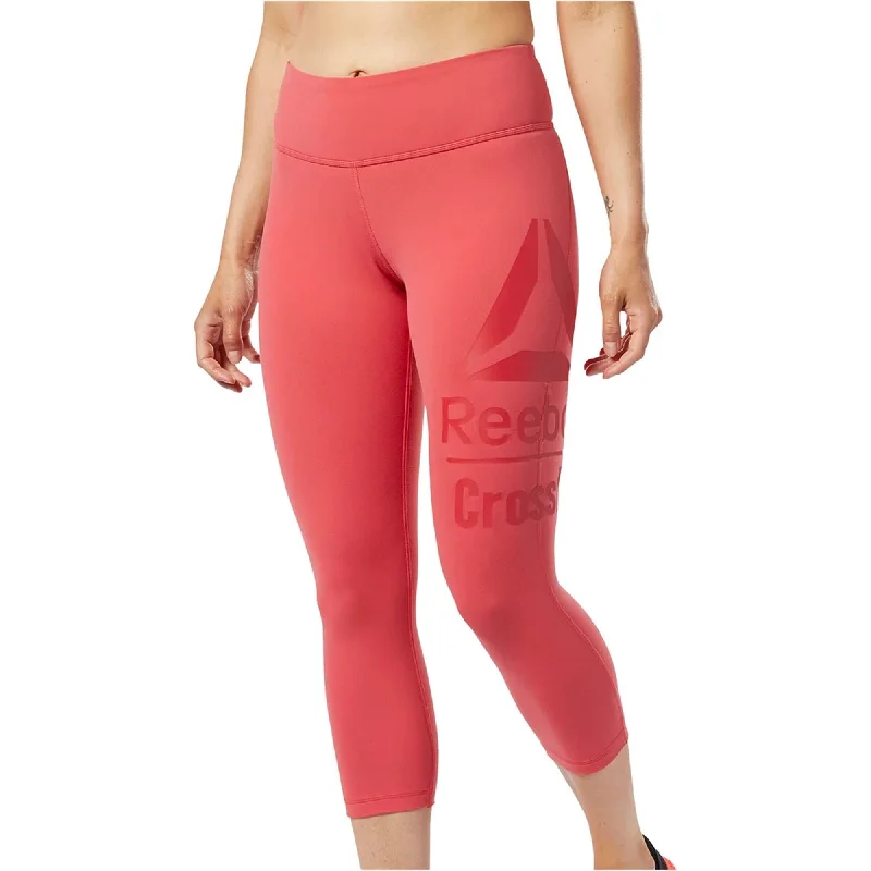 Reebok Womens Lux 3/4 Yoga Pants, Red, Small