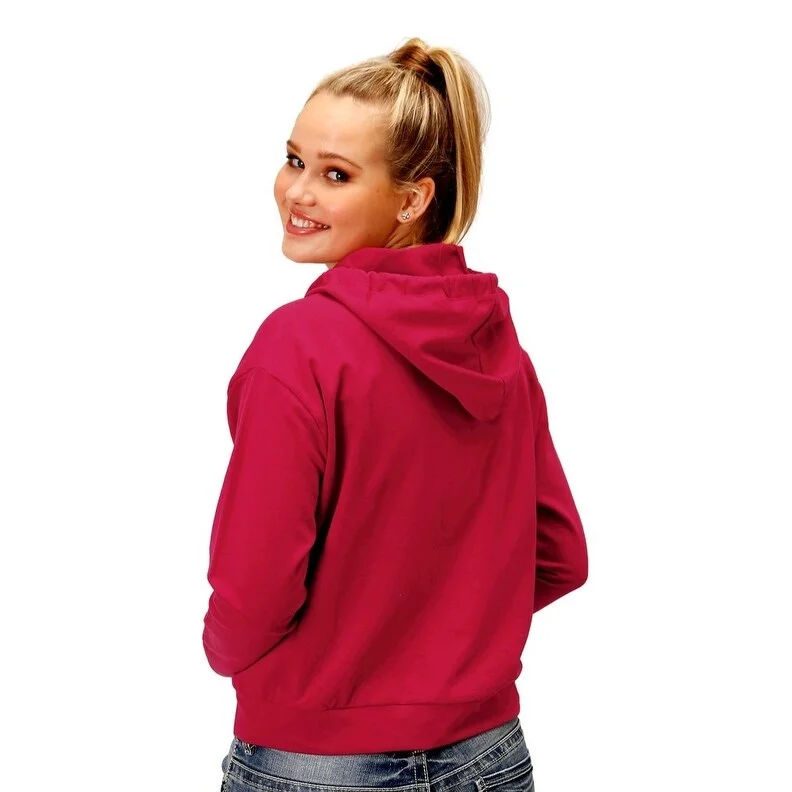 Roper Western Sweatshirt Womens Hoodie Terry Pink 03-098-0514-6111 PI