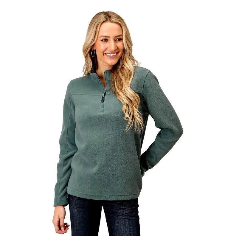 Roper Western Sweatshirt Womens Pull Over 1/4 Zip 03-098-0692-6159 GR