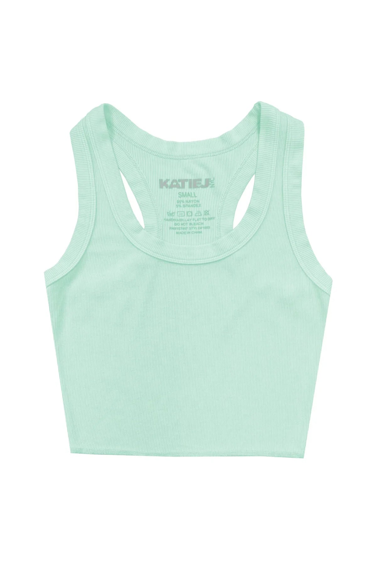 Sea Green Ribbed Racerback Livi Tank