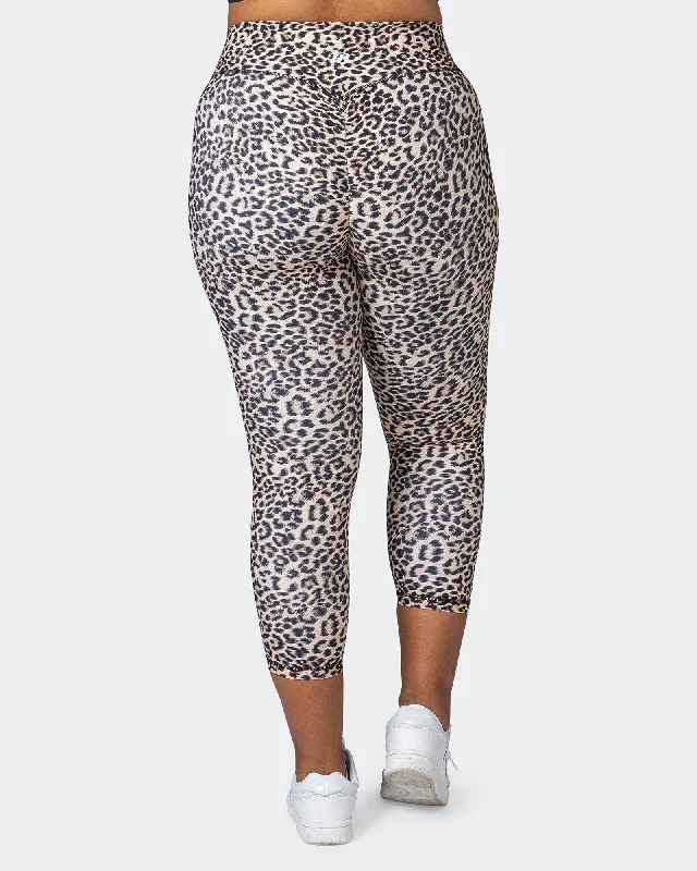 Signature Scrunch 7/8 Leggings - Yellow Leopard