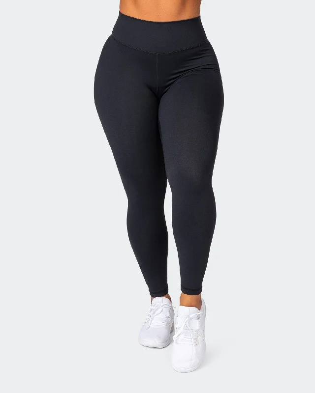 Signature Scrunch Ankle Length Leggings - Black