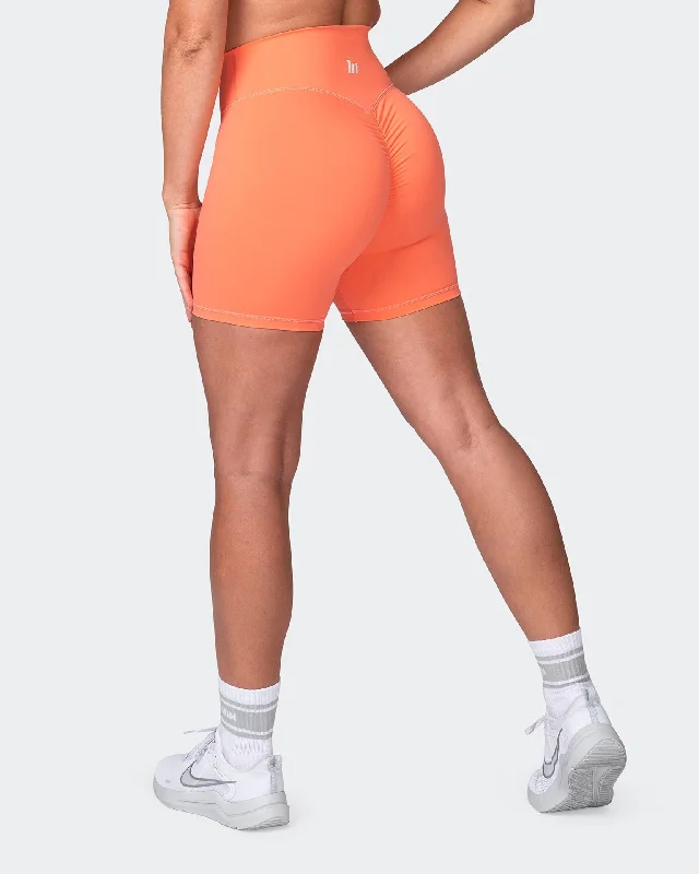 Signature Scrunch Bike Shorts - Hot Coral