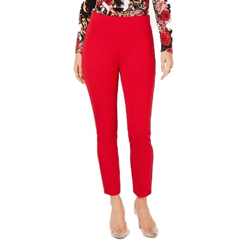 Style & Co Women's Skinny-Leg Pants Ponte Ankle Red Size Medium