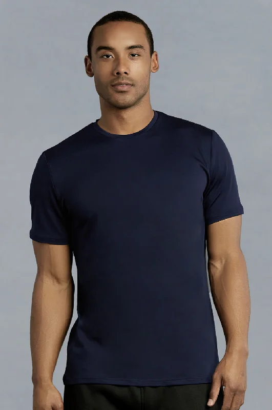 TOP PRO MEN'S ATHLETIC ROUNDNECK T-SHIRT (TAT310_NAVY)