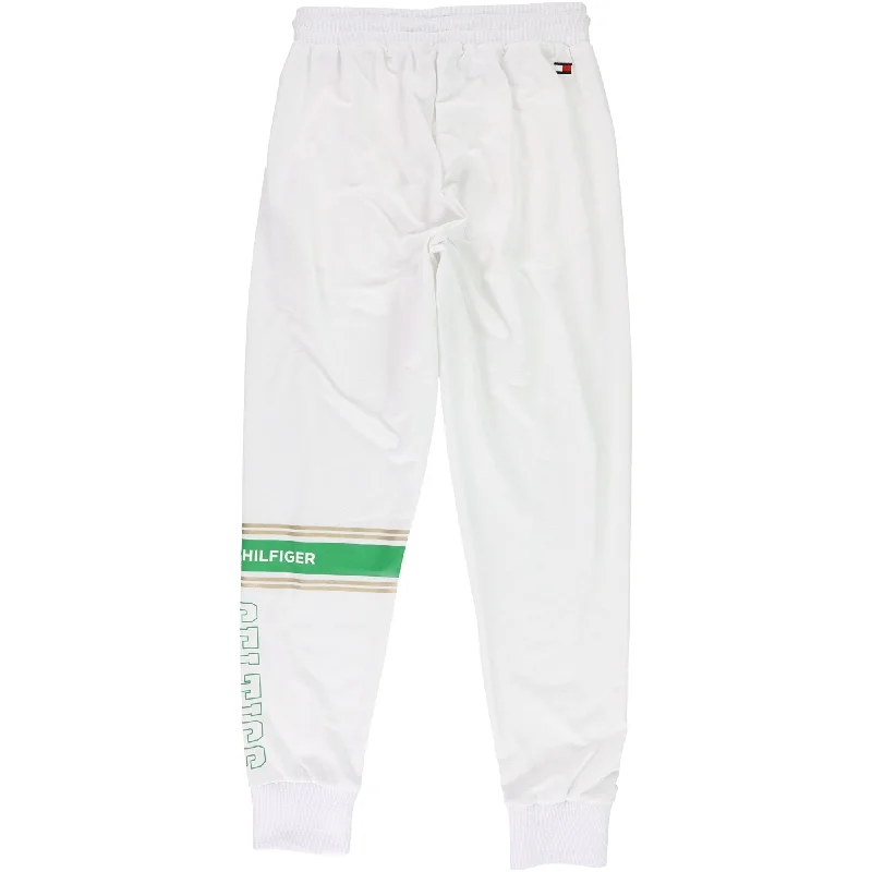 Tommy Hilfiger Womens Boston Celtics Athletic Sweatpants, White, Small