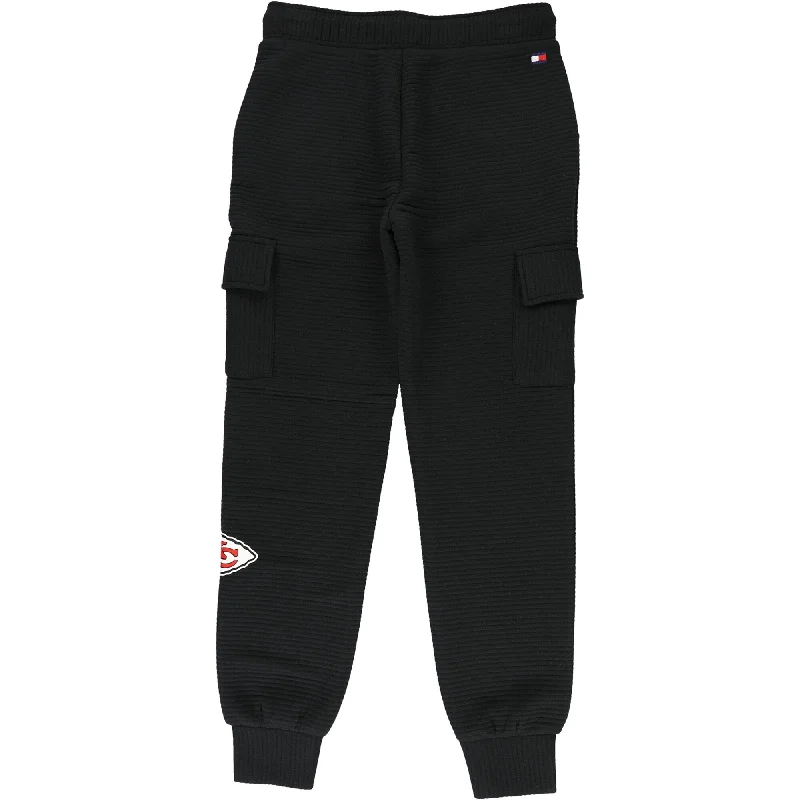 Tommy Hilfiger Womens Kansas City Chiefs Athletic Jogger Pants, Black, Small