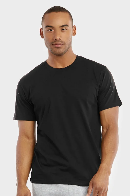 TOP PRO MEN'S CREW NECK T-SHIRT (TR500_BLACK)