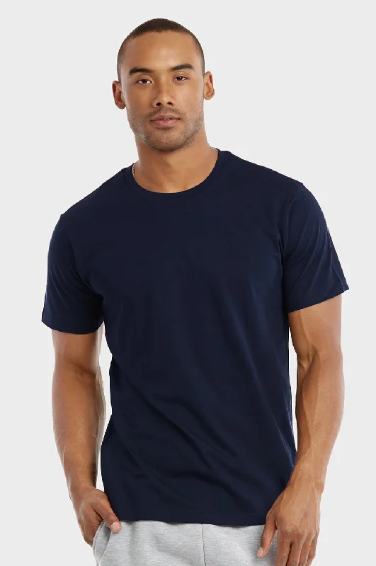 TOP PRO MEN'S CREW NECK T-SHIRT (TR500_NAVY)