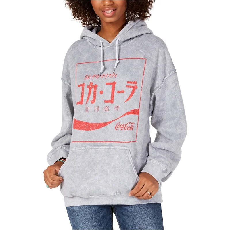 True Vintage Womens Coca Cola Japan Hoodie Sweatshirt, Grey, X-Small