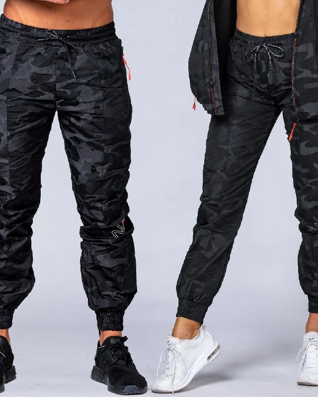 Unisex Tracksuit Pants - Black Camo