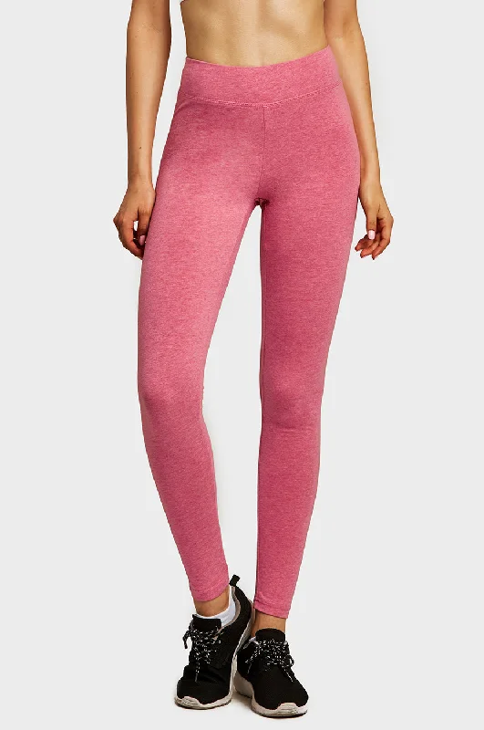 SOFRA LADIES COTTON LEGGINGS (WP4000_H.RED)